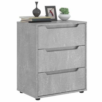 vidaXL Dressoir 60x40x73 cm spaanplaat betongrijs betongrijs, Kinderen en Baby's, Kinderkamer | Commodes en Kasten, Verzenden