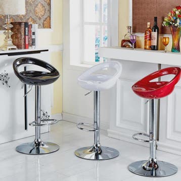 Set van 2 Barkrukken met Rugleuning - In Hoogte Verstelbaar, Huis en Inrichting, Barkrukken, Verzenden, Nieuw
