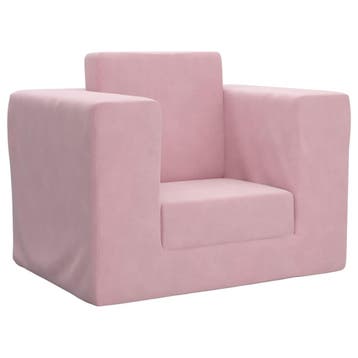 vidaXL Kinderslaapbank zacht pluche roze, Verzenden, Nieuw