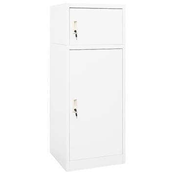 vidaXL Zadelkast 53x53x140 cm staal wit, Verzenden, Nieuw