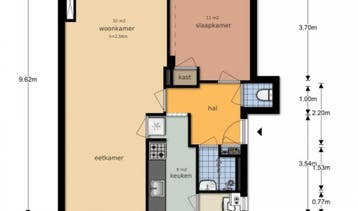 Te Huur 2 Kamer Appartement Victor Hugoplantsoen In Utrecht, Huizen en Kamers, Huizen te huur, Utrecht-stad, Direct bij eigenaar