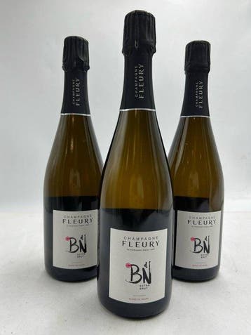 Fleury - Champagne Blanc de Noirs, Extra Brut - 3 Flessen, Nieuw