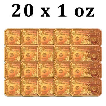 20 Troy Ounce - Koper .999 - 20 x 1 oz $45 Donald Trump