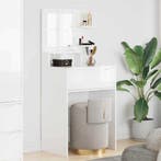 vidaXL Slaapkamer Kaptafels met lade Hoogglans wit 80 x 39,6, Huis en Inrichting, Tafels | Kaptafels, Verzenden, Nieuw