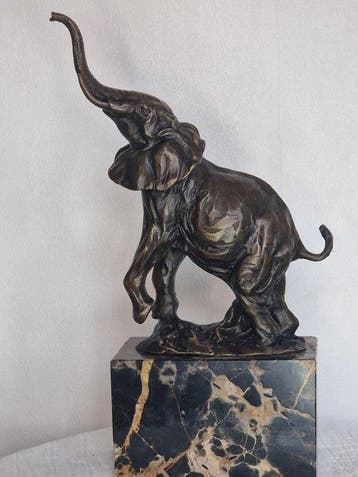 Milo (1910-1978) - Beeld, Bronzen olifant milo - 30 cm -, Antiek en Kunst