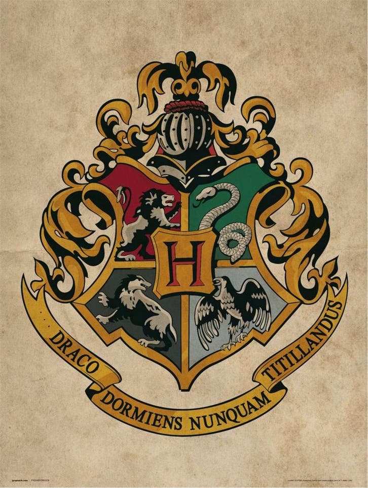 Kunstdruk Harry Potter - Hogwarts Crest 30x40cm, Huis en Inrichting, Woonaccessoires | Schilderijen, Tekeningen en Foto's, Nieuw