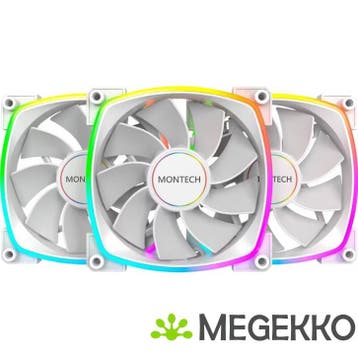 Montech RX120 PWM 3-Pack Wit, Verzenden, Nieuw