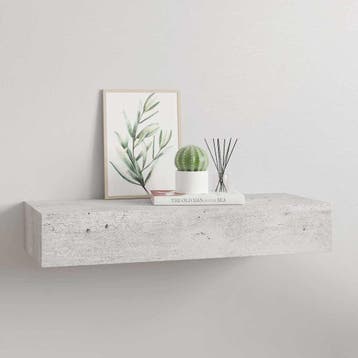 vidaXL Wandschap met lade 60x23,5x10 cm MDF betongrijs, Verzenden, Nieuw