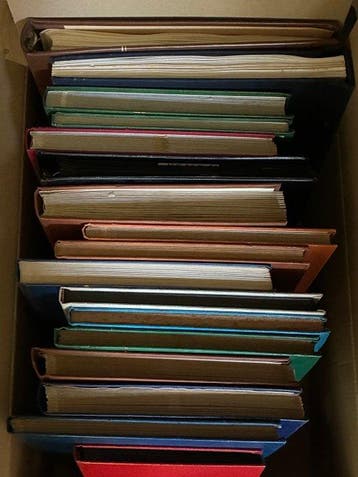 Wereld - 17 postzegel stockboeken Wereldwijd, Gestempeld