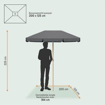 2dekans | LifeGoods Parasol - Tuin - Balkonparasol -, Ophalen of Verzenden, Zo goed als nieuw