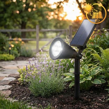 Solar grondspot 2 watt met spies - 6000K daglicht wit, Zonne-energie, Kunststof, Nieuw, Ophalen of Verzenden