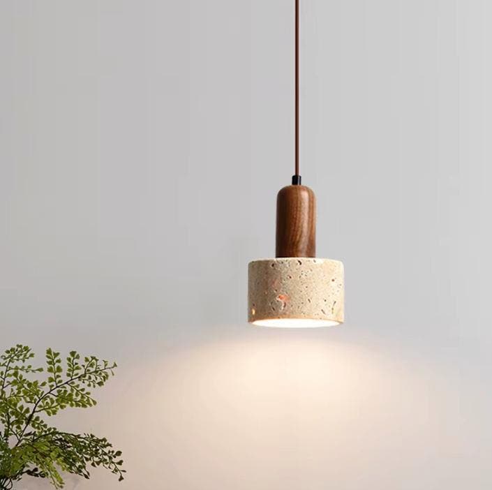Takumi Wabi-sabi Hanglamp – Japanse stijl – E27 Travertin, Huis en Inrichting, Lampen | Hanglampen, Nieuw, Verzenden