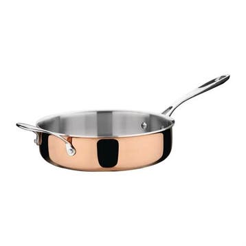 koperen tri-wall sauteerpan | 6(h) x 24(Ø)cm, Verzenden