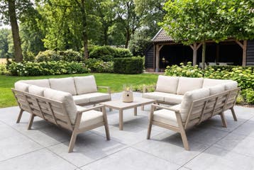Viento/Atlanta loungeset voor 10 personen - Latte, Verzenden, Nieuw, Overige materialen, Loungeset