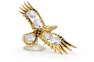 Luxe 24K Vergulde Beeldjes met Kristal – Unieke Cadeaus, Overige materialen, Verzenden, Nieuw, Goud