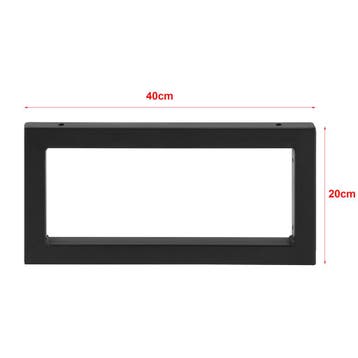Ophangbeugel voor wastafelblad set van 2 zwart mat 40x20 cm, Verzenden, Nieuw