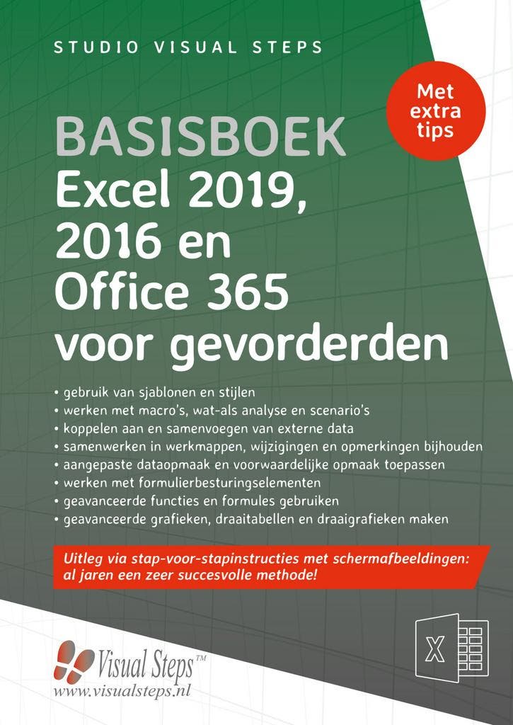 Basisboek Excel 2019, 2016 en Office 365 voor gevorderden, Boeken, Informatica en Computer, Gelezen, Verzenden