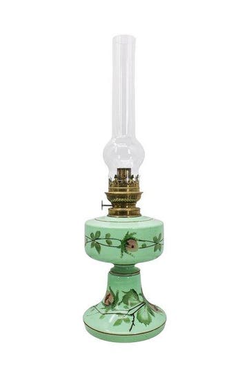 Lampe à pétrole Napoléon lll - Petroleumlamp - Opaline glas
