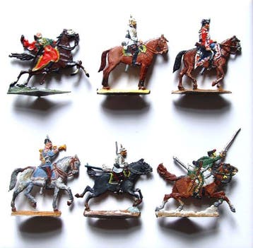 Heinrichsen - Tinnen figuurtje - Tinnen Huzaren (121) - Tin, Nieuw