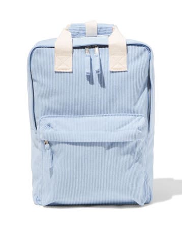 HEMA Schooltas 40x30x10cm rib strepen, Verzenden, Nieuw