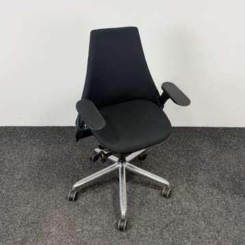 Refurbished Herman Miller Sayl Bureaustoel - Zwart, Ophalen of Verzenden, Ergonomisch, Nieuw, Bureaustoel