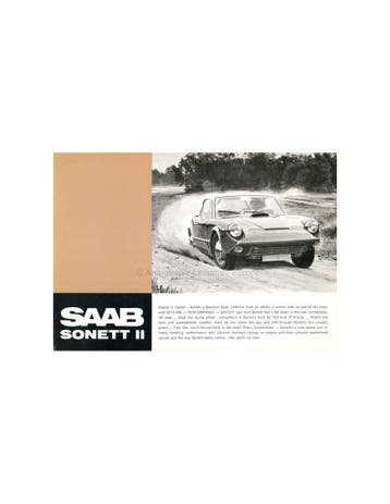 1967 SAAB SONETT BROCHURE ENGELS, Nieuw, Author