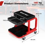 LIVSK Verrijdbare Werkplaatskruk - Draagvermogen 185 kg - Me, Verzenden, Nieuw