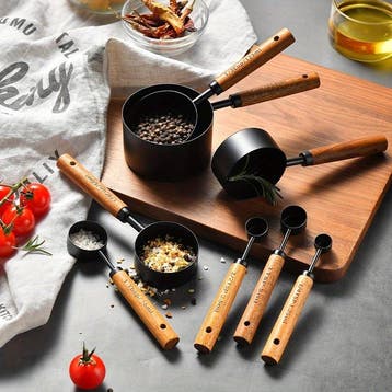 Measuring Cups & Spoons Set - Keukencontainer (8) - Staal -