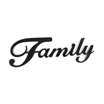 IvoQ Wanddecoratie Family Metaal Zwart, Verzenden, Nieuw