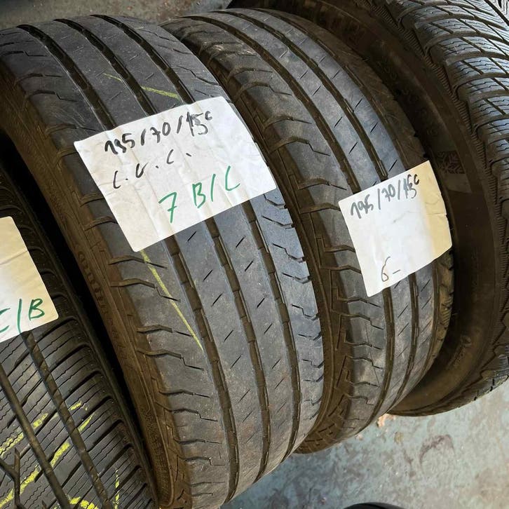 2 x Continental VancoContact 195-70-15 C Zomerbanden 6mm, Auto-onderdelen, Banden en Velgen, 15 inch, Zomerbanden, 195 mm, Bestelwagen