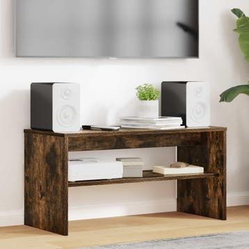 vidaXL TV-kast 80 x 35 x 40 cm Gerookt eiken Bewerkt hout, Minder dan 50 cm, Verzenden, Nieuw, Minder dan 100 cm