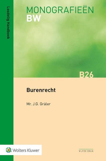 Burenrecht - J.G. Graler 9789013154474, Verzenden, Zo goed als nieuw, J.G. Graler
