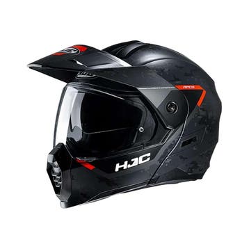 HJC C80 Bult Zwart Rood Adventure Helm, Nieuw met kaartje, Systeemhelm, HJC, Heren