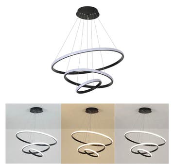 3-Ring Hanglamp Modern – Dimbare Ronde Luxe Plafondlamp LED, Verzenden, Nieuw