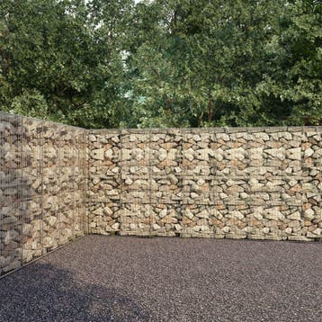 vidaXL Schanskorfmuur met deksels 900x50x200 cm, Verzenden, Nieuw, IJzer, 2 meter of meer