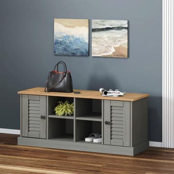 vidaXL Schoenenbank VIGO 106x35x45 cm massief grenenhout, Verzenden, Nieuw