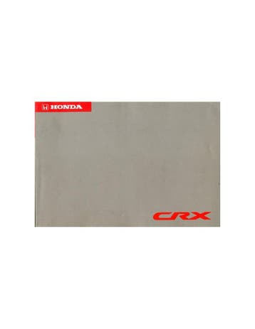 1992 HONDA CRX INSTRUCTIEBOEKJE DUITS, Auto diversen, Handleidingen en Instructieboekjes