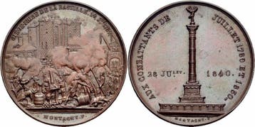 Frankreich Louis Philippe Medaille 1840 Montagny Sturm Ba..., Verzenden