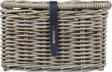 Fiets Basil mand Dax S + deksel rotan grijs, Ophalen of Verzenden, Zo goed als nieuw, Basil