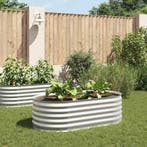 vidaXL Plantenbak verhoogd 160x80x44 cm gegalvaniseerd staal, 100 cm of meer, Verzenden, Nieuw, Metaal