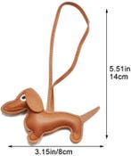 Teckel sleutel of tas hanger licht bruin, zwart, wit of roze, Verzenden, Nieuw, Dier of Natuur