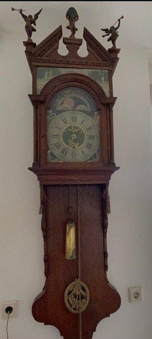 Wandklok - friese staartklok - Hout, Glas, Koper - 1770 -