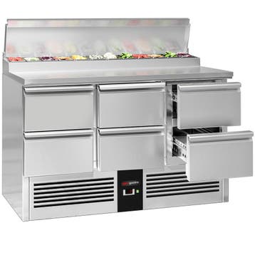 GGM Gastro | Saladette PREMIUM - 1368x700mm - 6 lades - voor, Verzenden, Nieuw in verpakking