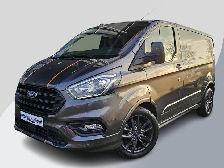 Ford Transit Custom 320 2.0 TDCI L1H1 Sport, Auto's, Bestelauto's, Lease, Zwart, Automaat, Overige kleuren, Ford, Financial lease