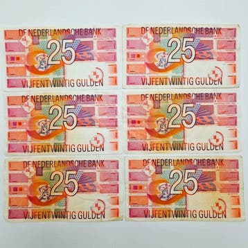 Nederland. - 6 x 25 Gulden - 1989 - PL71 (Zonder