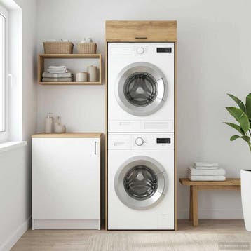 vidaXL Wasmachinekast Artisan Eiken 67,5 x 68 x 200 cm, Verzenden, Nieuw