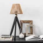 *WOONWINKEL* Must Living Montecristo Teak Tafellamp Met Rota, Huis en Inrichting, Lampen | Tafellampen, Verzenden, Nieuw