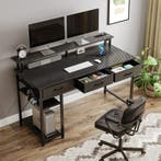 Gaming bureau - Gaming desk - Gaming tafel - 137x90 cm - Zwa, Huis en Inrichting, Bureaus, Verzenden, Zo goed als nieuw