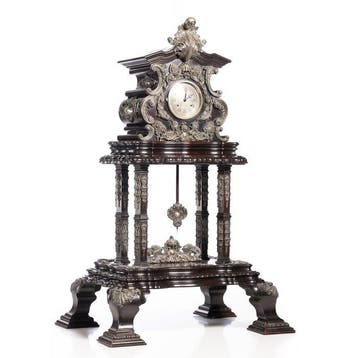 Klok Renaissancestijl - Satijnhout - 1800-1850 - 165 cm, Antiek en Kunst