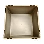 Stapelbak, 400x400x220 mm, grijs kunststof, gebruikt, Ophalen of Verzenden, Gebruikt